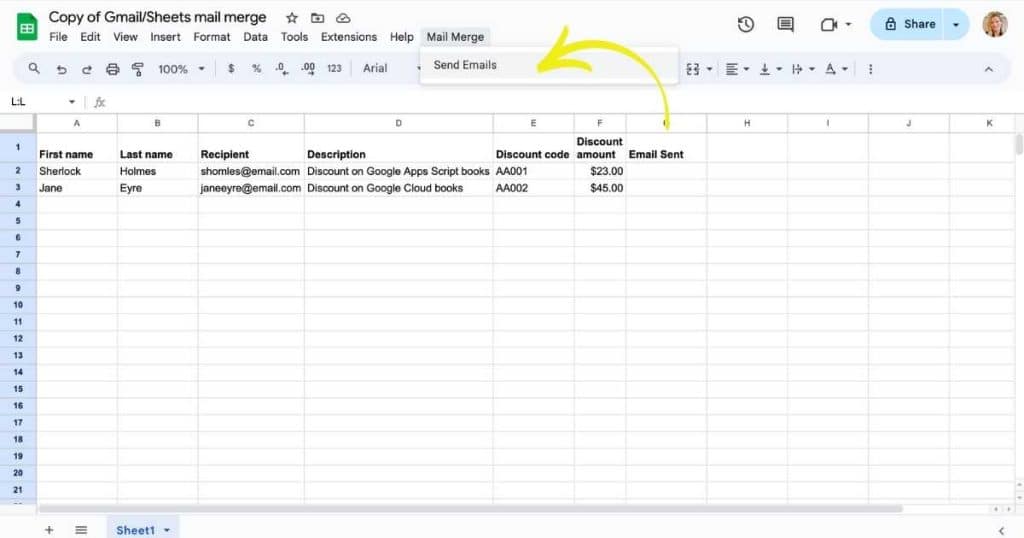 How To Mail Merge In Google Sheets With Apps Script