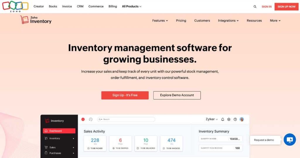 Zoho Inventory Best Inventory Software For Small Business