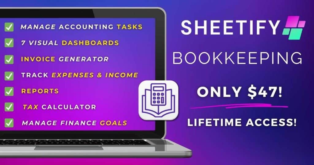 Best Bookkeeping Template For Small Business Sheetify Bookkeeping