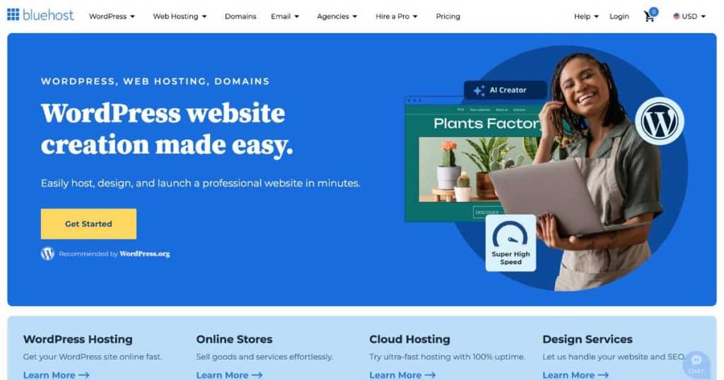 Top 5 Web Hosting For Small Business Bluehost