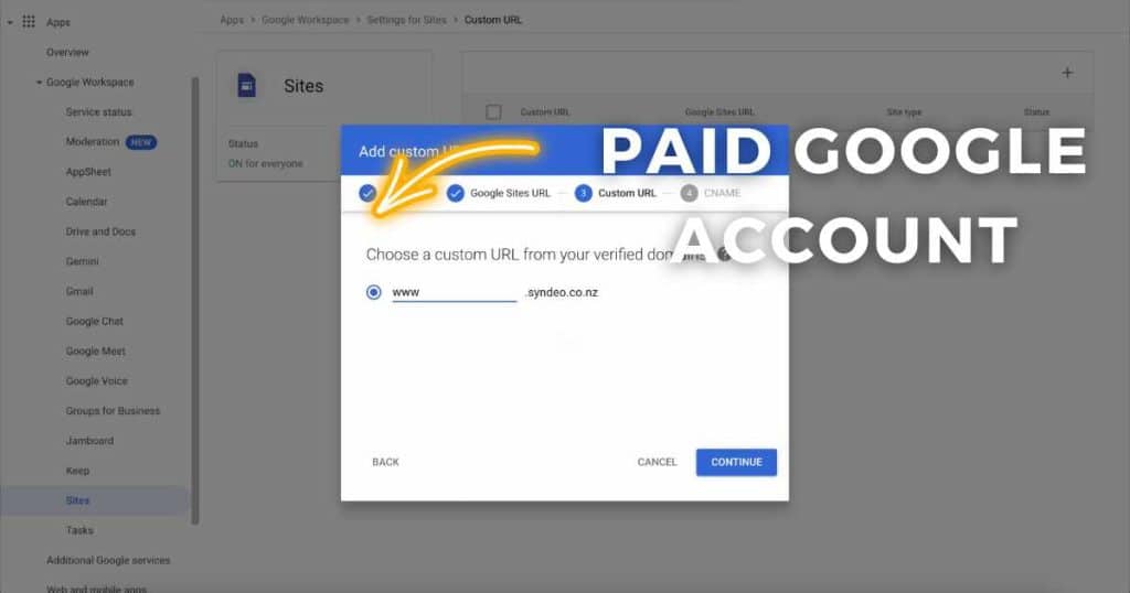 How To Connect a Custom Domain To Google Sites Paid