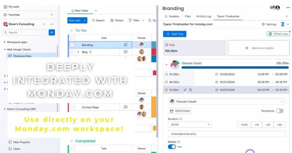How To Use 7pace With Monday.com For Time Tracking_