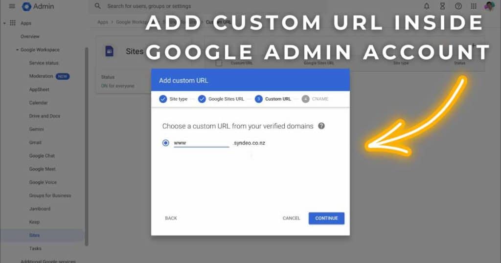 How To Connect Custom Domain To Google Sites Paid Google Workspace