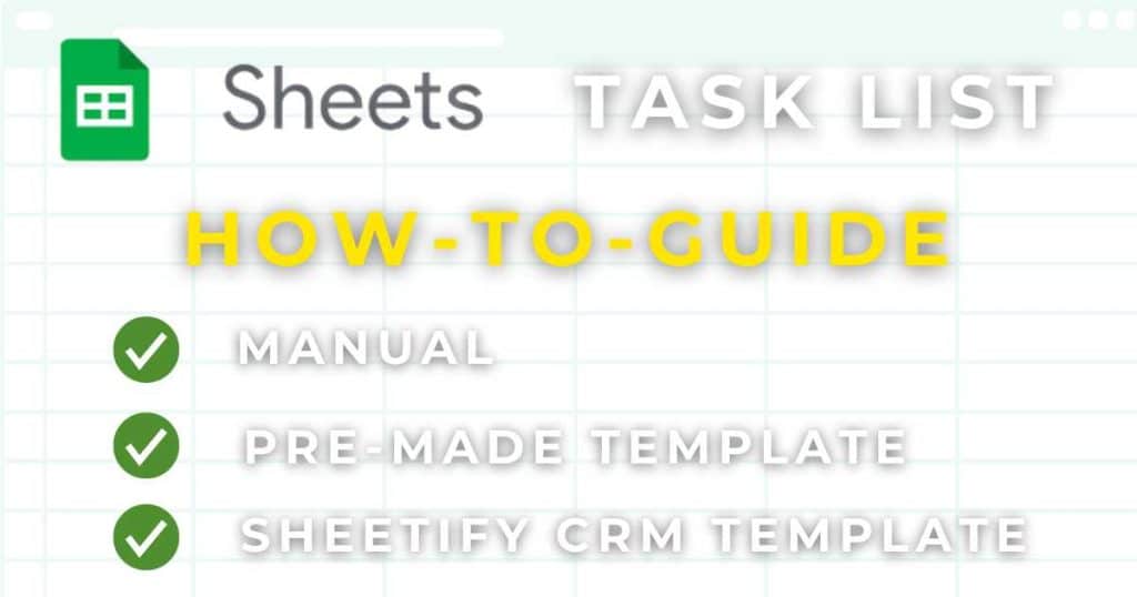 How To Create a Task List In Google Sheets_