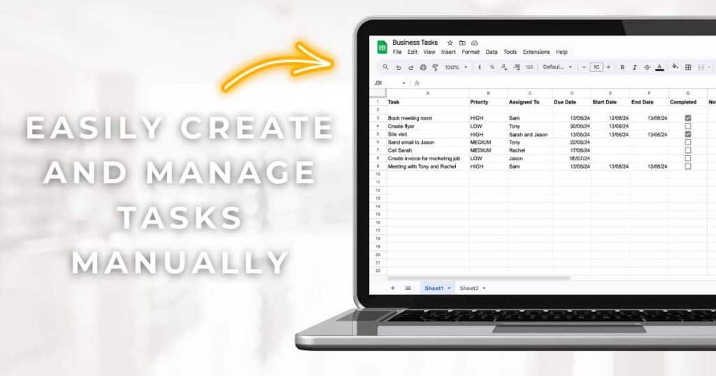 How To Create a Task List In Google Sheets_ Method 1