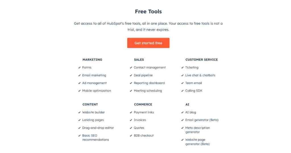 HubSpot Free Tools