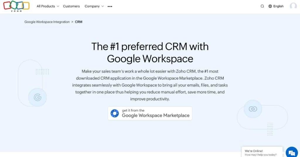 Best CRM For Google Zoho CRM