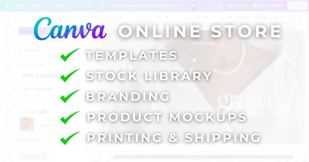 Canva Online Store Key Features