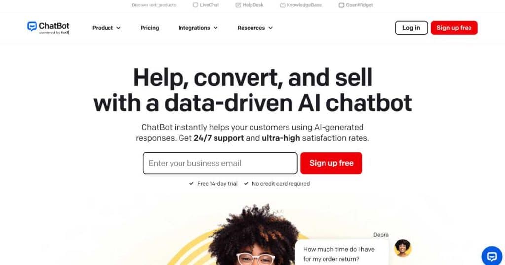 Best AI Chatbots For Small Business ChatBot.com